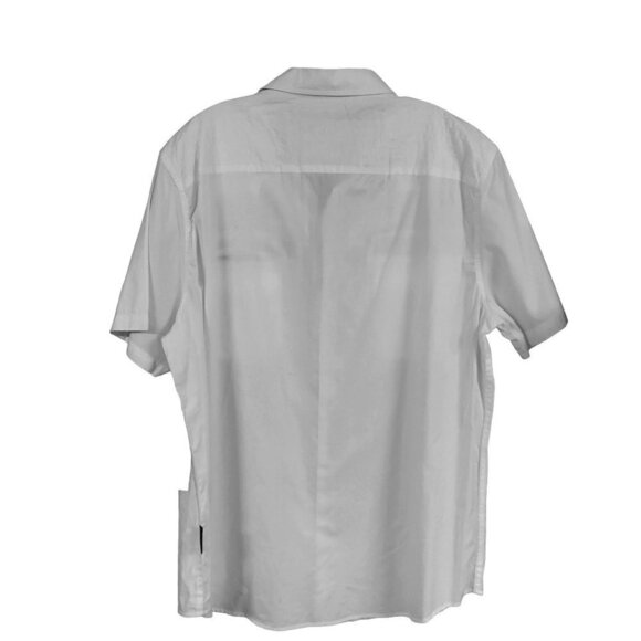 Machine Custom Co. Men's White Woven Casual Button Front Shirt - Picture 3 of 11